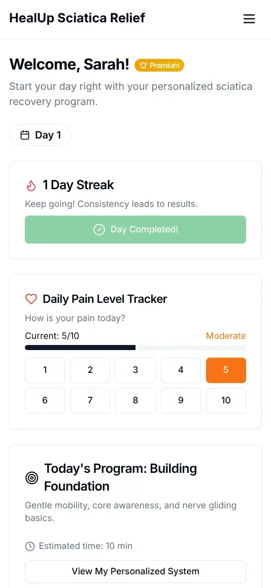 Mobile app interface